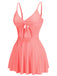 Pink 1940s Bow Strap One-piece Swimsuit: timeless style reimagined