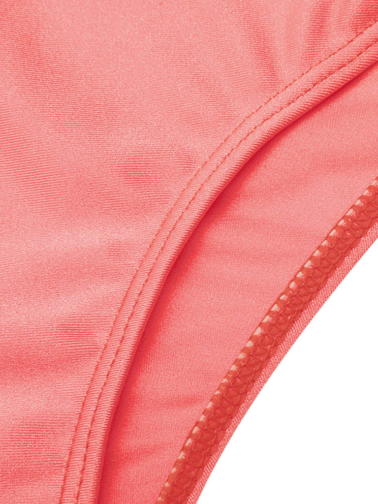 Pink 1940s Bow Strap One-piece Swimsuit: timeless style reimagined