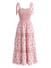 Elegant Pink 1940s Vintage Floral Dress 3