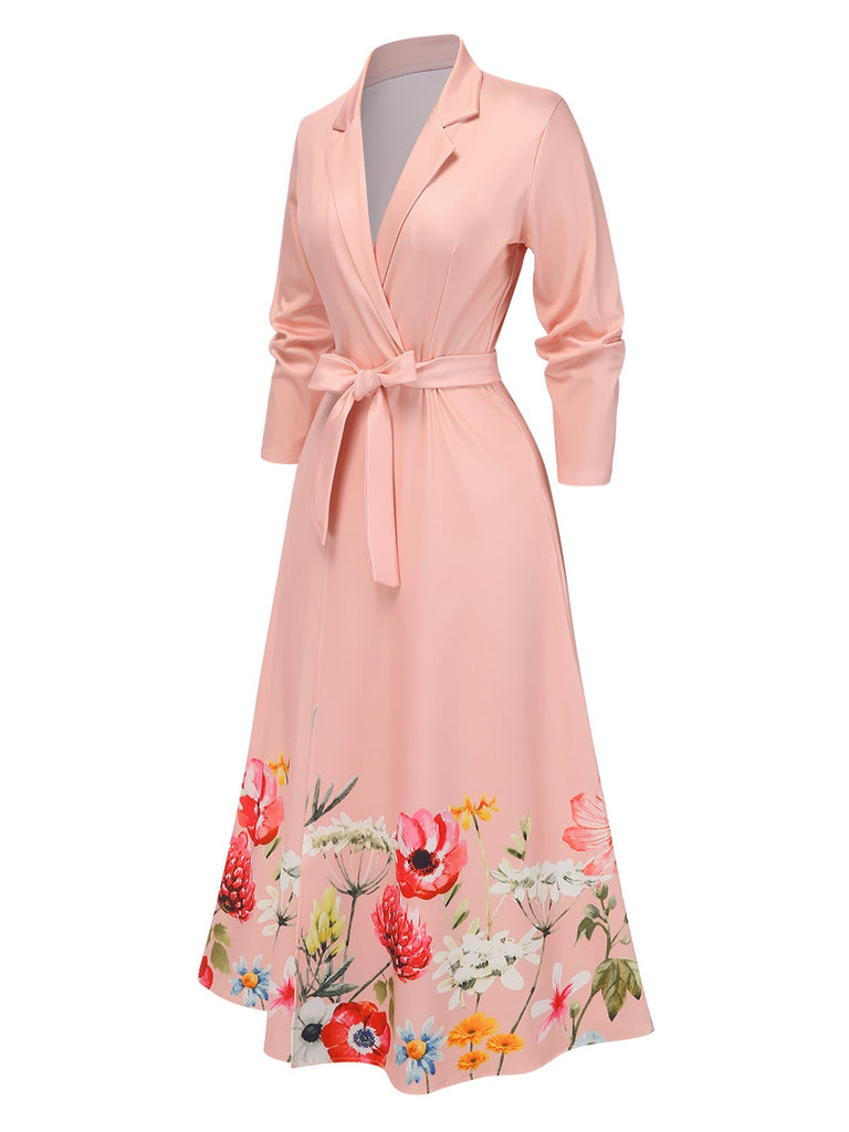 1940s Floral TieUp Blazer Dress | 1940s | vintage dress, retro fashion