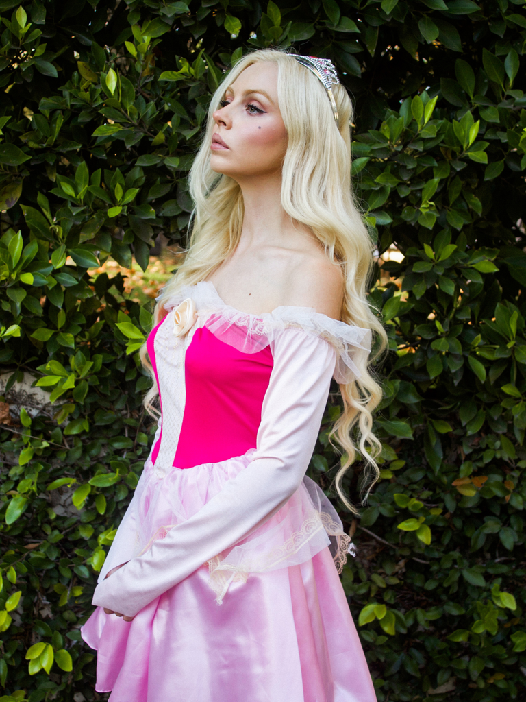 Pink 1940s Princess Off Shoulder Tulle Party Dress - vintage dress, retro fashion