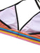Pink 1940s Rainbow Striped Triangle Bikini Set - vintage fashion, retro style