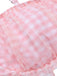 Pink 1940s Spaghetti Strap Mesh Plaids Swimsuit — 1940s poolside glamour meets sun-drenched confidence