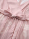 Pink 1940s V-Neck Floral Belted Sleeveless Dress: beautiful vintage dress, retro fashion, elegant style with timeless appeal