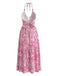 Pink 1940s Vintage Floral Print Swing Dress, vintage dress, retro fashion, rockabilly, pin-up fashion - perfect for women who love vintage and retro fashion