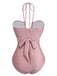 Pink 1940s Vintage One Piece Swimsuit, vintage swimsuit, pin-up swimwear - perfect for women who love vintage and retro fashion