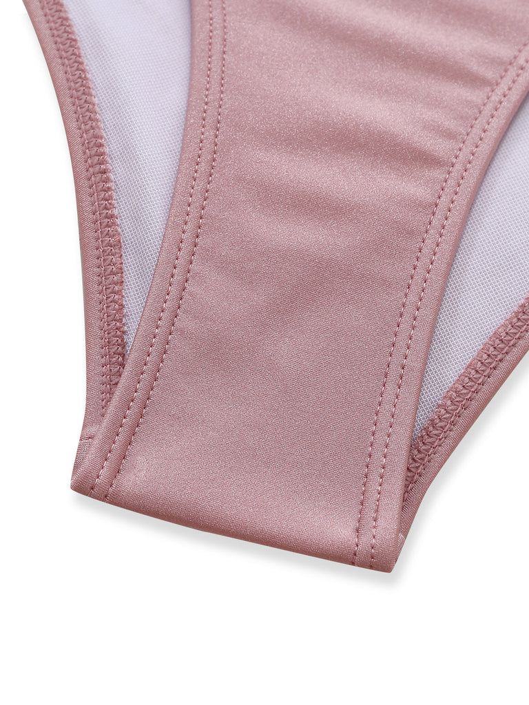 Pink 1940s Vintage One Piece Swimsuit, vintage swimsuit, pin-up swimwear - perfect for women who love vintage and retro fashion