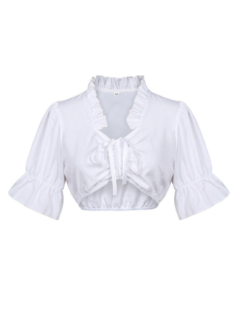 Pink 1950 Embroidered Puff Dress Set - vintage dress, retro fashion, elegant red