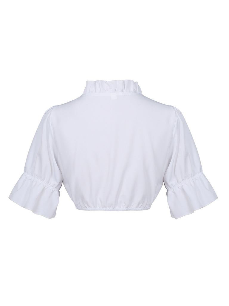 Pink 1950 Embroidered Puff Dress Set - vintage dress, retro fashion, elegant red