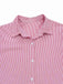 Pink 1950s Bell Sleeve Lace-Up Stripe Blouse - vintage fashion, retro style
