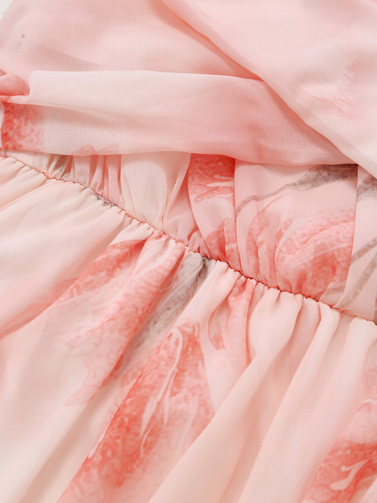 Dark Pink 1950s Vintage Retro Dress 4