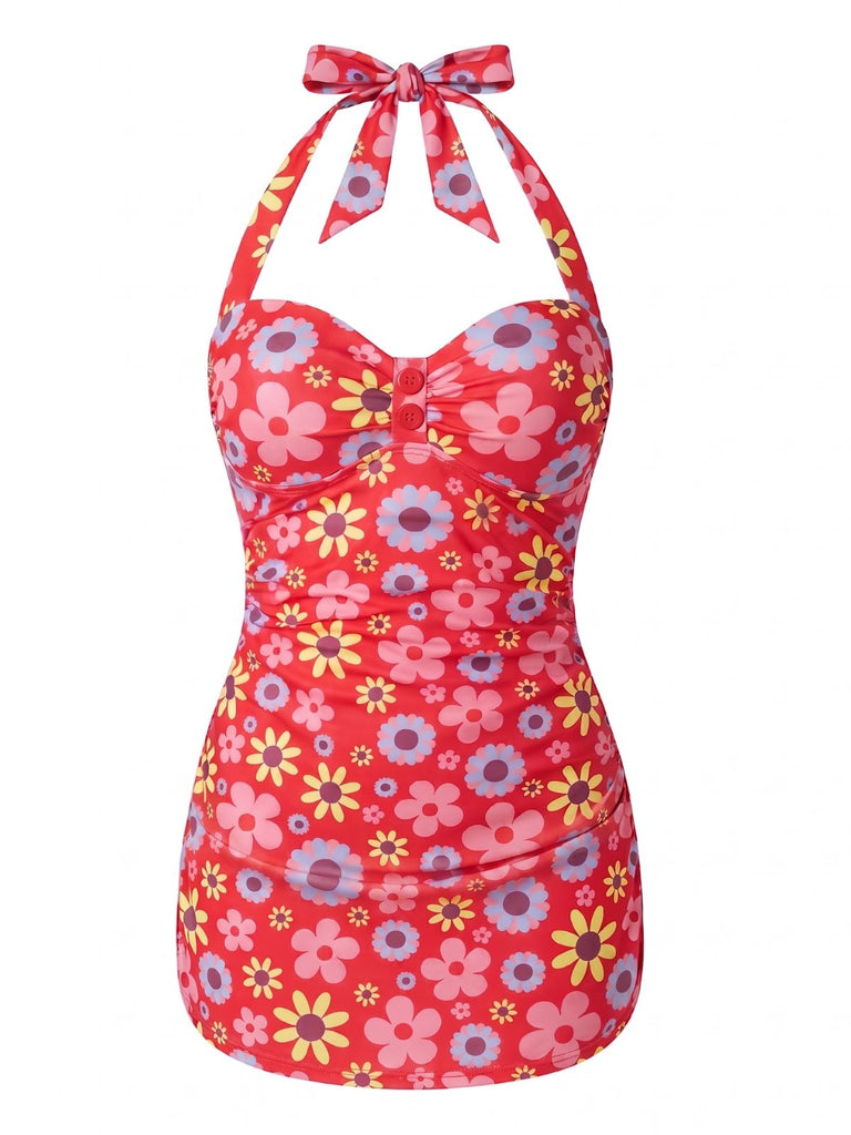 [Pre-Sale] Pink 1950s Print Swimsuit