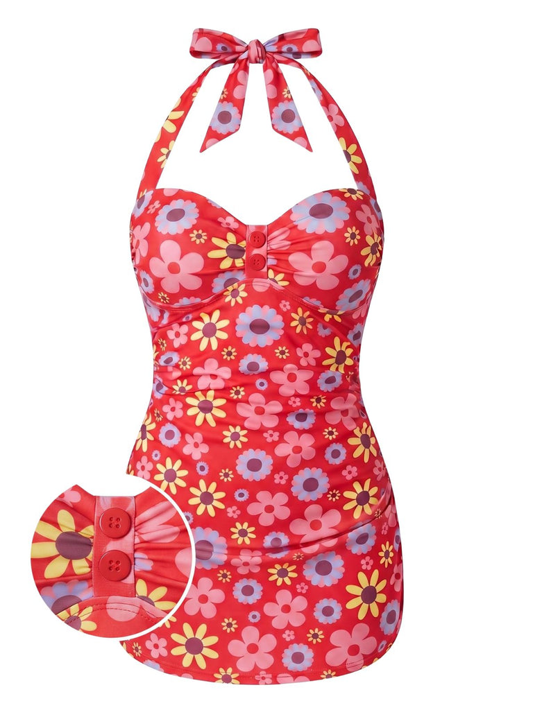 [Pre-Sale] Pink 1950s Print Swimsuit