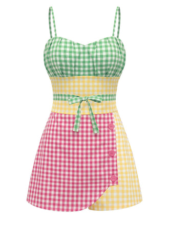 [Pre-Sale] Multicolor 1950s Plaid Romper