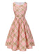Pink 1950s Gingham Plaid Sleeveless Belted Dress - vintage dress, retro fashion, rockabilly
