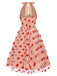 Pink 1950s Halter Heart Mesh Dress — a 1950s silhouette that turns sidewalks into runways