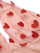 She slips into this Pink 1950s Halter Heart Mesh Dress and suddenly it's a 1950s daydream