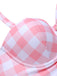 Pink 1950s Halter Plaids Bow Swimsuit — 1950s poolside glamour meets sun-drenched confidence