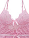Pink 1950s Lace Spaghetti Strap Bow Nightgown - vintage nightgown, retro sleepwear