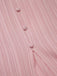 Pink 1950s Pinstripe V-Neck Puff Sleeves Ruched Dress, vintage dress, retro fashion, rockabilly, pin-up fashion - perfect for women who love vintage and retro fashion