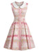 Dark Pink 1950s Vintage Retro Dress 2