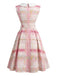 Dark Pink 1950s Vintage Retro Dress 3