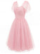 [Pre-Sale] Pink 1950s Polka Dot Mesh Dress 4