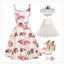 Pink 1950s Rose Floral Swing Dress: timeless style reimagined