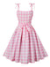 1950s Spaghetti Strap Plaid Swing | 1950s | vintage dress, retro fashion