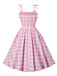 1950s Spaghetti Strap Plaid Swing | 1950s | vintage dress, retro fashion