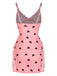 Pink 1950s Spaghetti Straps Lace Hearts Nightgown, vintage fashion, retro style - perfect for women who love vintage and retro fashion