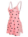 Pink 1950s Spaghetti Straps Lace Hearts Nightgown, vintage fashion, retro style - perfect for women who love vintage and retro fashion