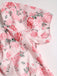 Pink 1950s Square Neck Floral Dress - vintage dress, retro fashion, rockabilly
