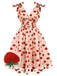 Pink 1950s Strawberry Mesh Swing Dress: where 1950s romance meets her modern spirit