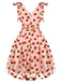 Pink 1950s Strawberry Mesh Swing Dress — the kind of 1950s dress that makes strangers smile