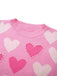 Pink 1950s Valentine's Day Heart Pearl Sweater - vintage fashion, retro style