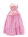 Pink 1950s Wicked Spaghetti Mesh Patchwork Dress: where 1950s romance meets her modern spirit