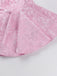 Pink 1960s Back Bow Jacquard Floral Dress — the kind of 1960s dress that makes strangers smile