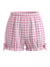 Pink 1960s Bow Gingham Ruffle Pajama Set - vintage fashion, retro style
