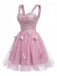 Pink 1960s Butterfly Tulle Glitter Homecoming Mini Dress, vintage dress, retro fashion - perfect for women who love vintage and retro fashion