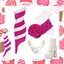 She slips into this Pink 1960s Candy Cane One-Shoulder Dress and suddenly it's a 1960s daydream