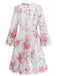 Pink 1960s Floral Cutout Print V-Neck Lace Dress: beautiful vintage dress, retro fashion, elegant style with timeless appeal