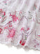 Pink 1960s Floral Cutout Print V-Neck Lace Dress: beautiful vintage dress, retro fashion, elegant style with timeless appeal