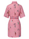 Pink 1960s Floral Print Lapel Belted Dress, vintage dress, retro fashion, floral print - perfect for women who love vintage and retro fashion