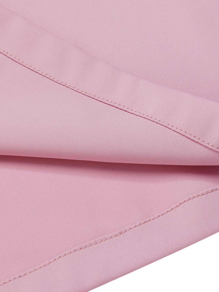 This Pink 1960s Heart Neck Roses Belted Jumpsuit carries 1960s stories waiting to be told