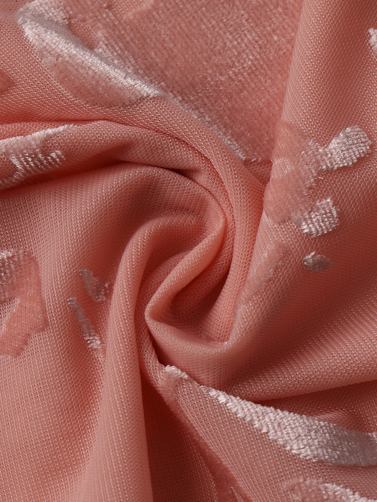 Pink 1960s Jacquard Satin Halter Bodycon Maxi Dress 7
