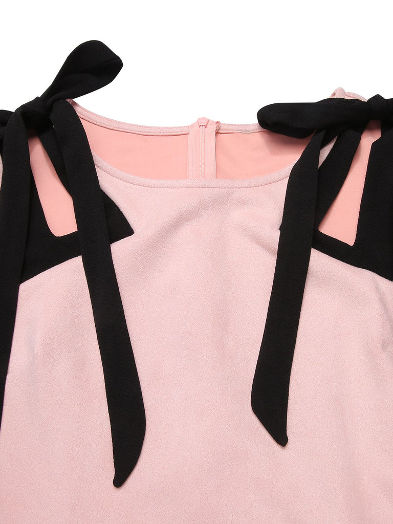 Pink 1960s Patchwork Pencil Dress — the kind of 1960s dress that makes strangers smile