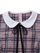 Pink 1960s Peter Pan Collar Plaid Ruffle Hem Dress - vintage dress, retro fashion