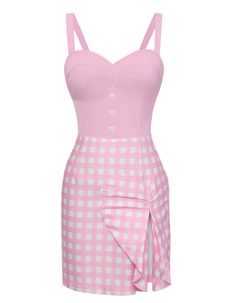 1960s Plaid Heart Slit Strap | 1960s | vintage dress, retro fashion