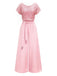 Pink 1960s Sequined Wide-Leg Jumpsuit - vintage jumpsuit, retro fashion
